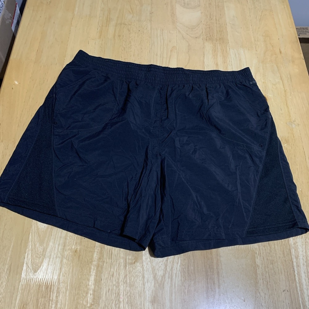 Columbia PFG Men's‎ Black Swim Trunks Omni-Shade Lined Fishing Shorts Size 2X